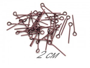 Піни з петелькою, 2 см, мідь (50 шт)